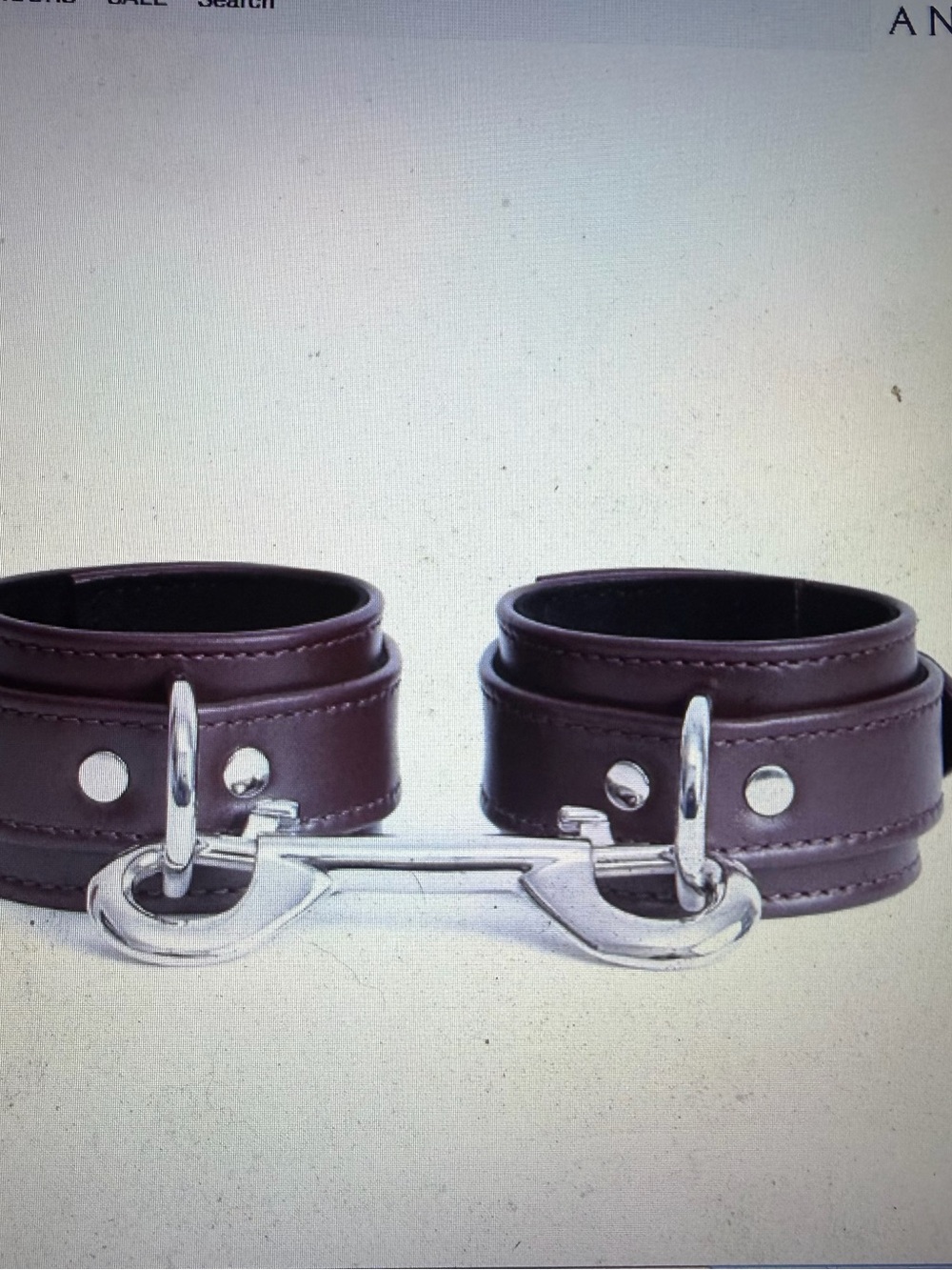 NIB Anoeses Hand & Ankle Cuffs in Burgundy